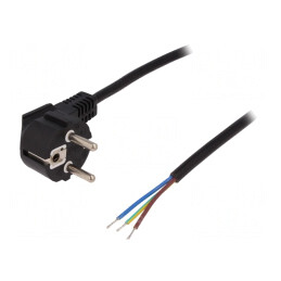 Cablu Alimentare 1.5m Negru 10A CEE 7/7 E/F | Electronic-mag.ro | Componente Electronice