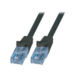 Cablu Patch UTP Cat6a Negru 10m | Electronic-mag.ro | Componente Electronice