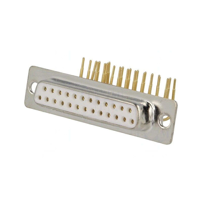 Conector D-Sub 25 pini soclu mamă PCB 90° THT | Electronic-mag.ro | Componente Electronice