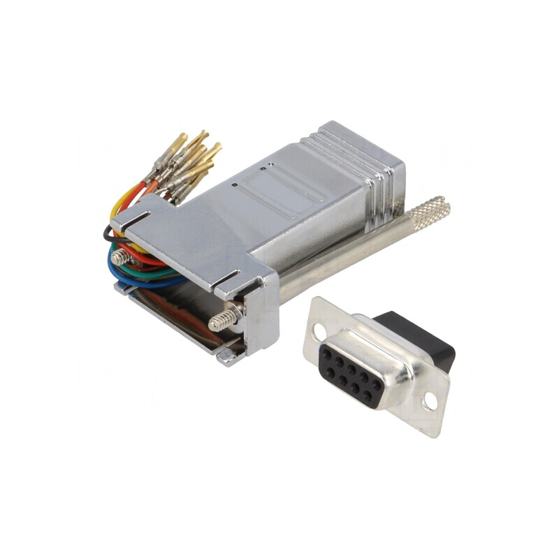Adaptor D-Sub 9pin mamă la RJ45 soclu | Electronic-mag.ro | Componente Electronice