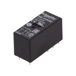 Releu Electromagnetic DPDT 24VDC 8A 250VAC Soclu | Electronic-mag.ro | Componente Electronice
