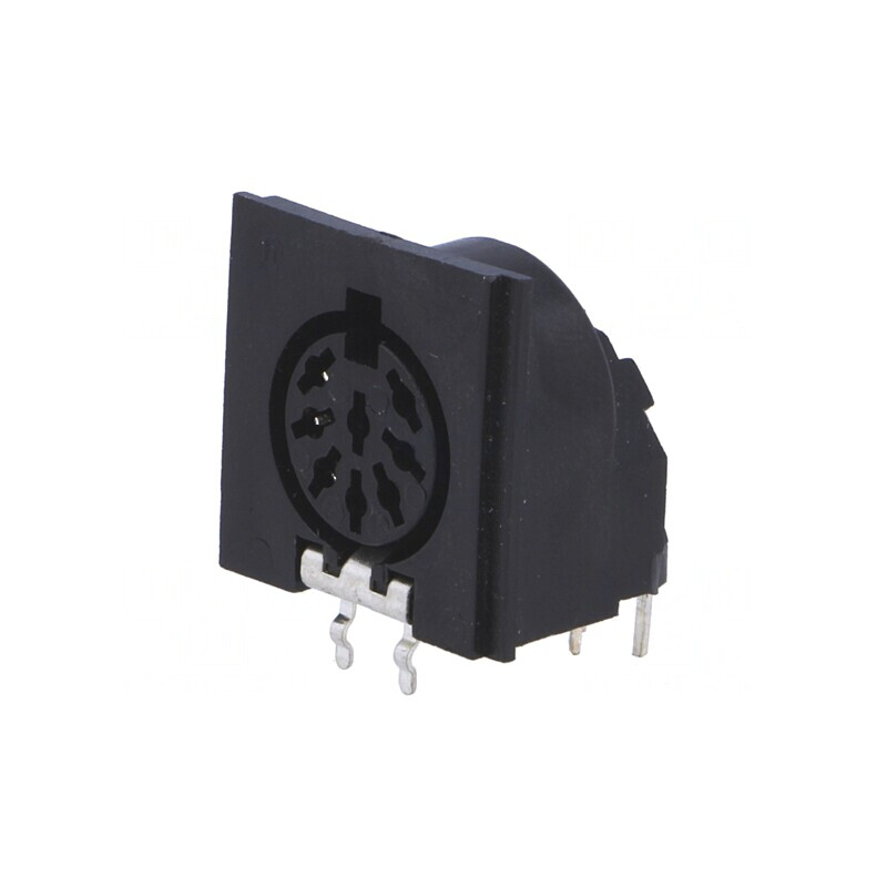 Soclu DIN mamă 8 pini unghi 90° pentru PCB | Electronic-mag.ro | Componente Electronice