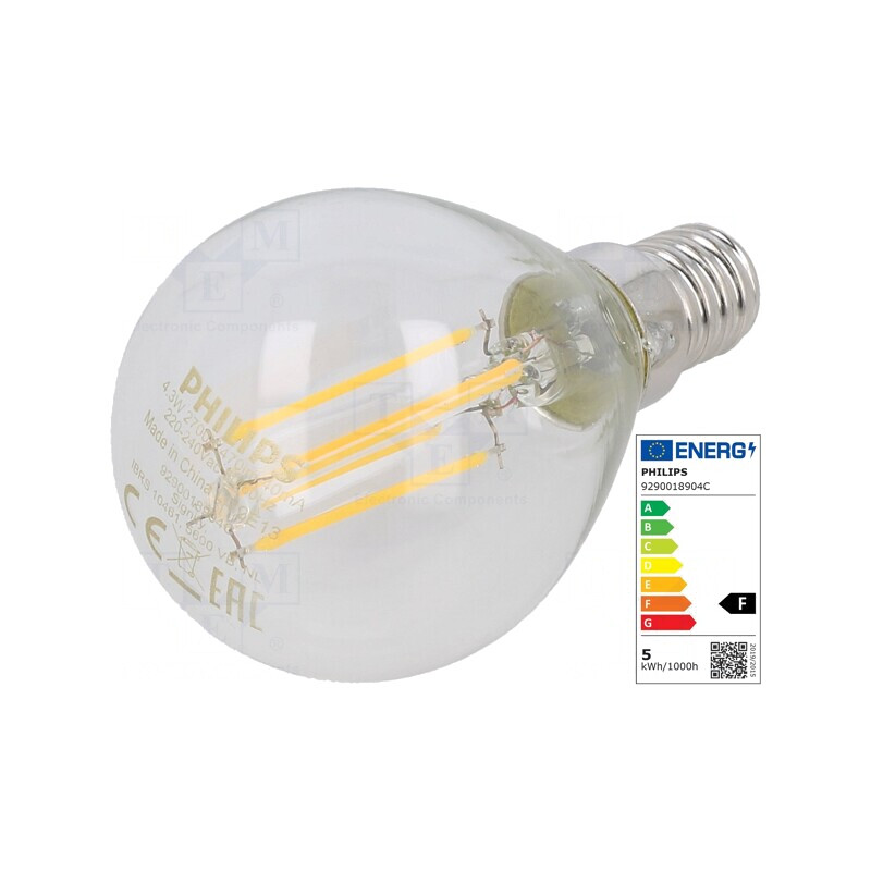 Lampă LED E14 470lm 4,3W 2700K Alb Cald | Electronic-mag.ro | Componente Electronice