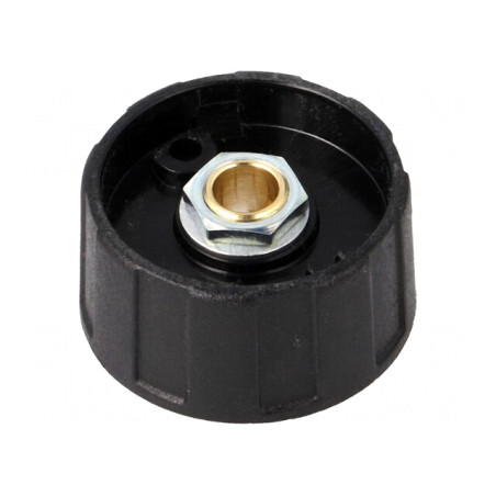 Buton rotativ negru ABS 6mm Ø31x15,5mm | Electronic-mag.ro | Componente Electronice