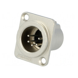 Soclu XLR Tată 5 Pin Argintat | Electronic-mag.ro | Componente Electronice
