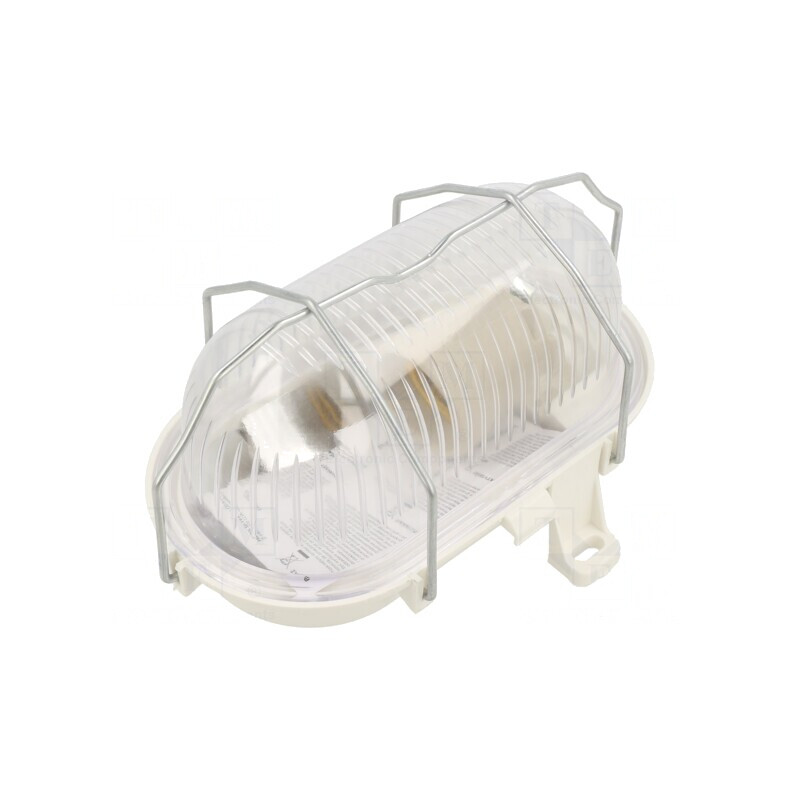 Lampă de Exterior Ovală IP44 E27 Policarbonat | Electronic-mag.ro | Componente Electronice
