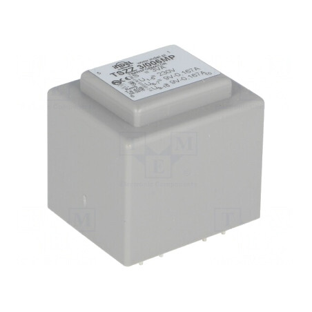 Transformator încapsulat 3VA 230V 2x9V 160mA PCB | Electronic-mag.ro | Componente Electronice