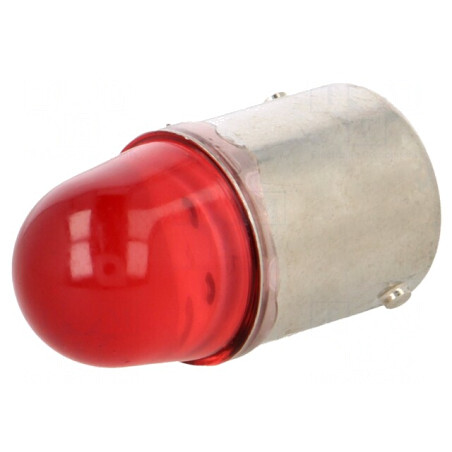 Lampă LED roşie 24V BA15S | Electronic-mag.ro | Componente Electronice