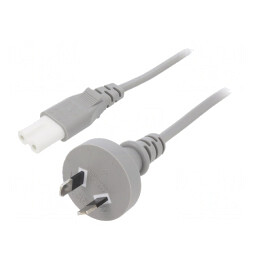 Cablu Alimentare 5m Gri 2x0.75mm2 Cu Mufă și Conector C7 | Electronic-mag.ro | Componente Electronice