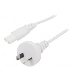 Cablu Alimentare 2x0.75mm2 5m Alb | Electronic-mag.ro | Componente Electronice