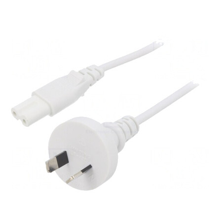 Cablu Alimentare 2x0.75mm2 5m Alb | Electronic-mag.ro | Componente Electronice