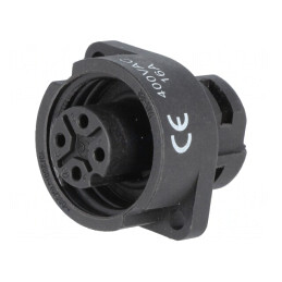 Soclu WA22 mamă 4 pini IP67 16A 400V terminal şurub | Electronic-mag.ro | Componente Electronice