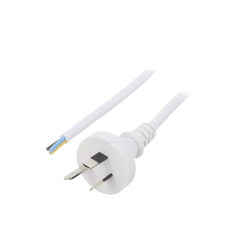 Cablu electric alb 3m 3x1mm2 10A | Electronic-mag.ro | Componente Electronice