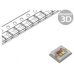 LED; RAGB; în patru culori,EMITER; 120°; 700mA; 15W; SMD