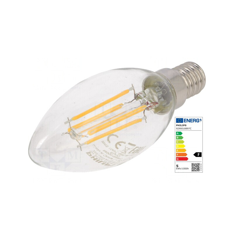 Lampă LED E14 Alb Cald 4,3W 2700K | Electronic-mag.ro | Componente Electronice