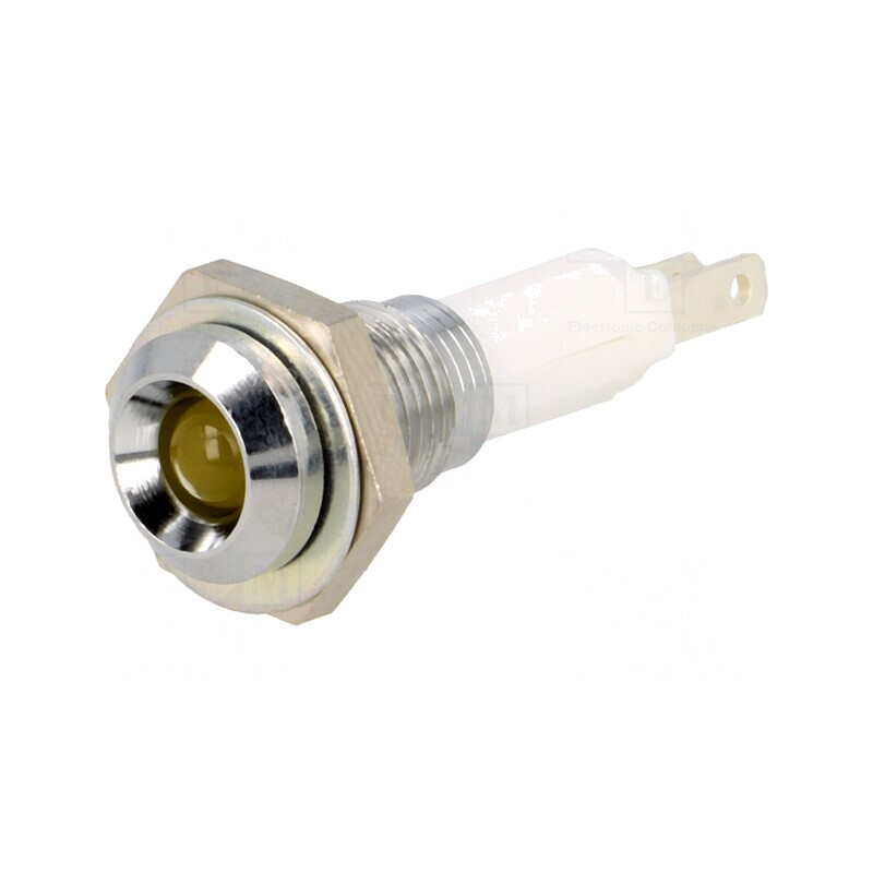 Lampă LED concavă galbenă 9mm pentru PCB | Electronic-mag.ro | Componente Electronice