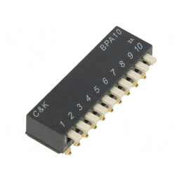 Comutator DIP-SWITCH 10 Secțiuni ON-OFF 24VDC | Electronic-mag.ro | Componente Electronice