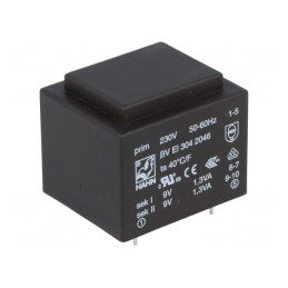 Transformator Încapsulat 2,6VA 230VAC 9V 145mA PCB | Electronic-mag.ro | Componente Electronice
