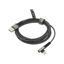 Cablu USB 2.0 USB-A la USB-C Unghi 2m 480Mbps | Electronic-mag.ro | Componente Electronice