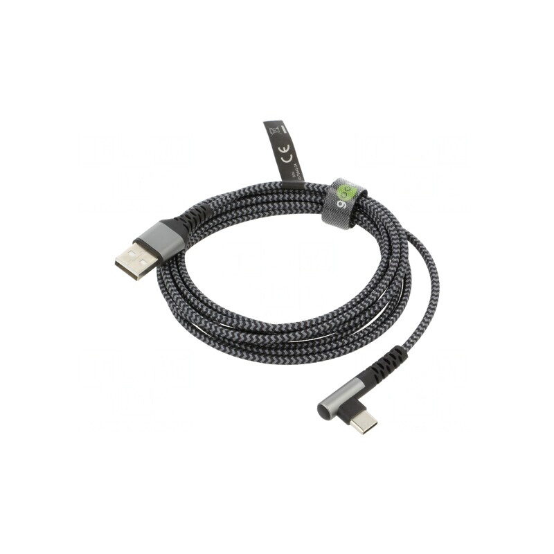 Cablu USB 2.0 USB-A la USB-C Unghi 2m 480Mbps | Electronic-mag.ro | Componente Electronice