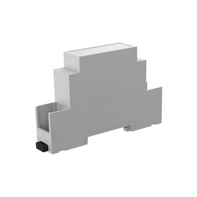Carcasă pentru șină DIN, gri, 90x18x53mm | Electronic-mag.ro | Componente Electronice