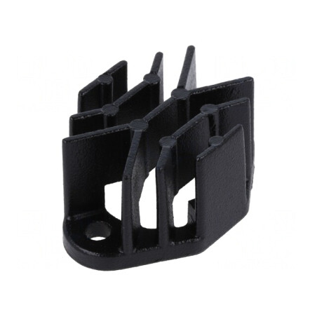 Radiator turnat cu aripioare negru 40mm x 27mm | Electronic-mag.ro | Componente Electronice