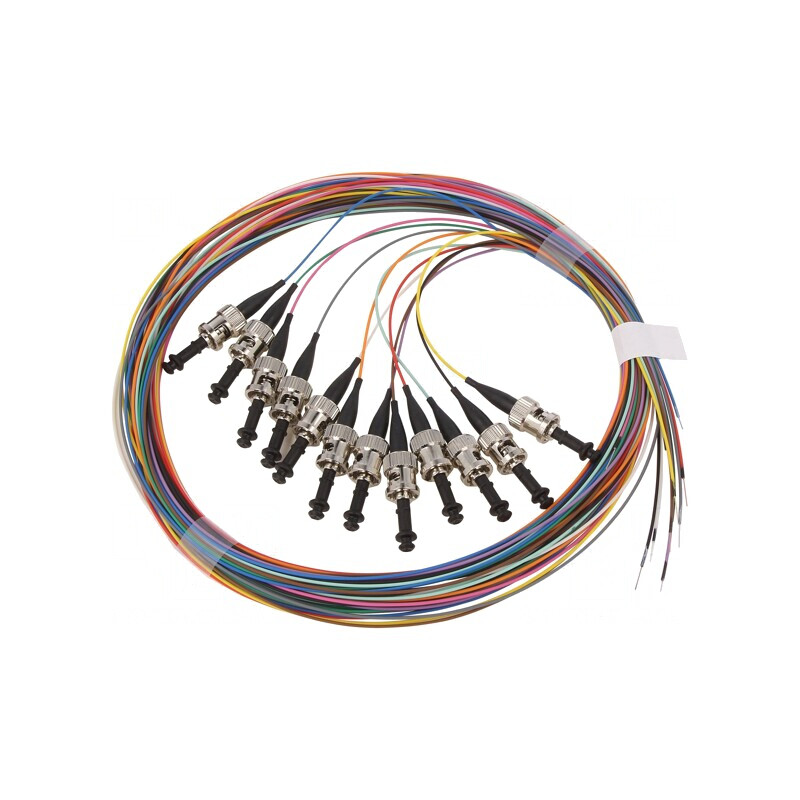 Set Dispozitive Fibră Optică OM1 ST/UPC 2m LSZH 12 Buc. | Electronic-mag.ro | Componente Electronice