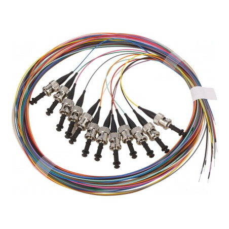 Set Dispozitive Fibră Optică OM1 ST/UPC 2m LSZH 12 Buc. | Electronic-mag.ro | Componente Electronice