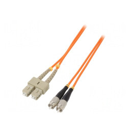 Patch Cord Fibră Optică OM2 FC/UPC-SC/UPC 2m LSZH Portocaliu | Electronic-mag.ro | Componente Electronice