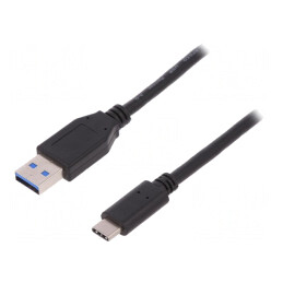 Cablu USB 2.0 USB-A la USB-C 1m Negru