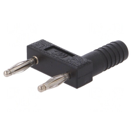 Conector banană stivuibil 2mm 60V negru nichelat | Electronic-mag.ro | Componente Electronice