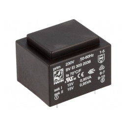 Transformator încapsulat 1,9VA 230V 15V PCB | Electronic-mag.ro | Componente Electronice