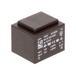 Transformator încapsulat 2,1VA 230V la 12V PCB | Electronic-mag.ro | Componente Electronice