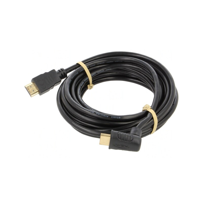 Cablu HDMI HDCP 2.2 90° 5m Negru | Electronic-mag.ro | Componente Electronice Cablu HDMI HDCP 2.2 90° 5m Negru | Electronic-mag.ro | Componente Electronice