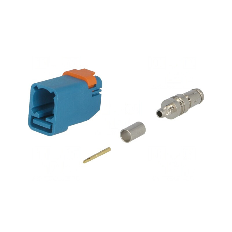 Conector FAKRA Mamă Crimpat Polarizare Z-Water Albastru | Electronic-mag.ro | Componente Electronice