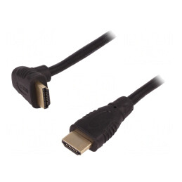 Cablu HDMI 1.3 90° 1.3m Negru | Electronic-mag.ro | Componente Electronice