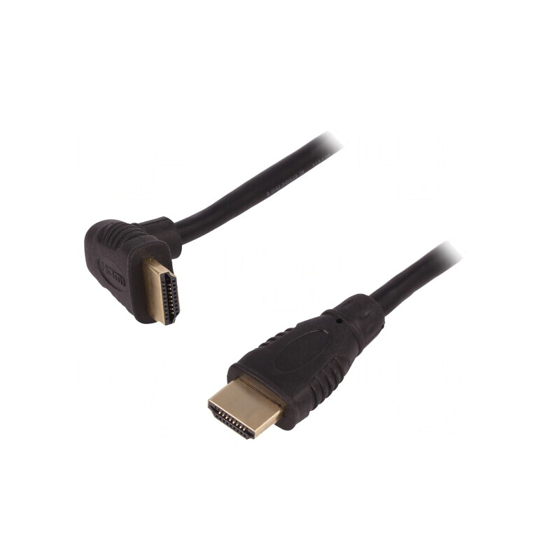 Cablu HDMI 1.3 90° 1.3m Negru | Electronic-mag.ro | Componente Electronice