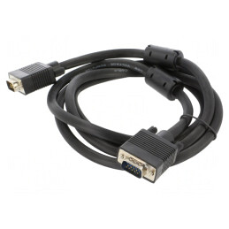 Cablu D-Sub 15pin HD Negru 1.8m | Electronic-mag.ro | Componente Electronice