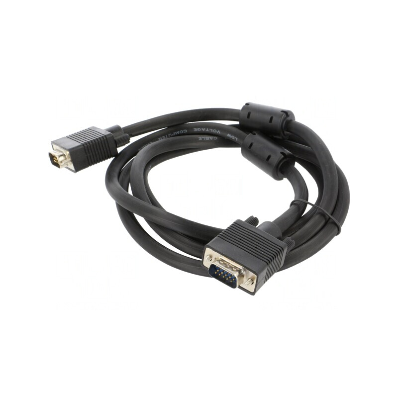 Cablu D-Sub 15pin HD Negru 1.8m | Electronic-mag.ro | Componente Electronice