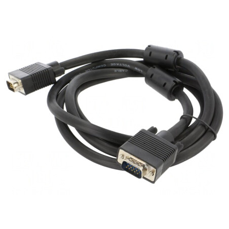 Cablu D-Sub 15pin HD Negru 1.8m | Electronic-mag.ro | Componente Electronice