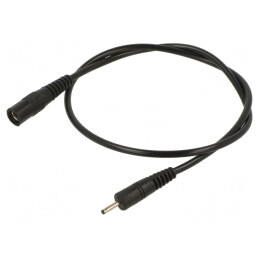 Cablu DC 1x0,5mm2 Negru Cu Mufă și Soclu Drept | Electronic-mag.ro | Componente Electronice