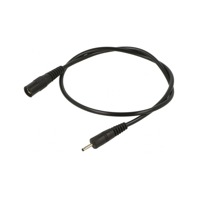 Cablu DC 1x0,5mm2 Negru Cu Mufă și Soclu Drept | Electronic-mag.ro | Componente Electronice