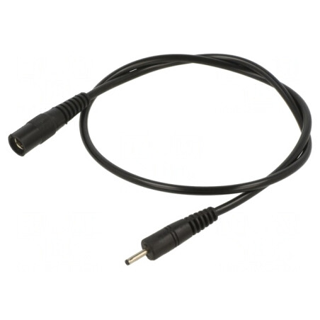 Cablu DC 1x0,5mm2 Negru Cu Mufă și Soclu Drept | Electronic-mag.ro | Componente Electronice