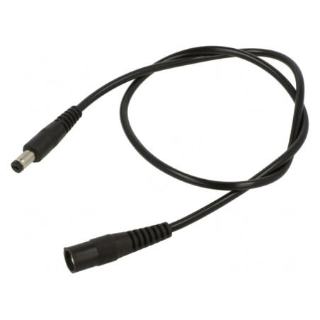Cablu Alimentare DC 5,5/2,1 la 5,5/1,7 Negru 1x0,5mm2 | Electronic-mag.ro | Componente Electronice