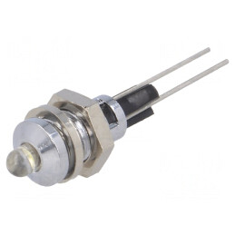 Lampă de control LED albă 6mm pentru PCB | Electronic-mag.ro | Componente Electronice