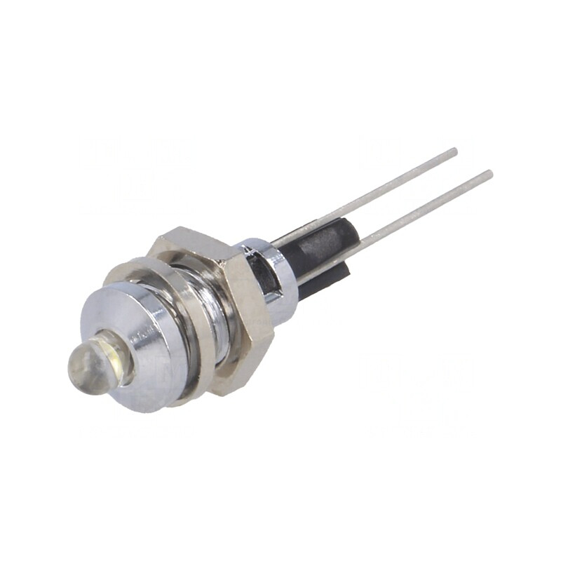 Lampă de control LED albă 6mm pentru PCB | Electronic-mag.ro | Componente Electronice