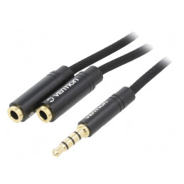 Cablu Audio Jack 3.5mm 3pin la 4pin 0.3m | Electronic-mag.ro | Componente Electronice