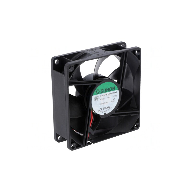 Ventilator axial 12V DC 80x80x25mm cu bilă | Electronic-mag.ro | Componente Electronice