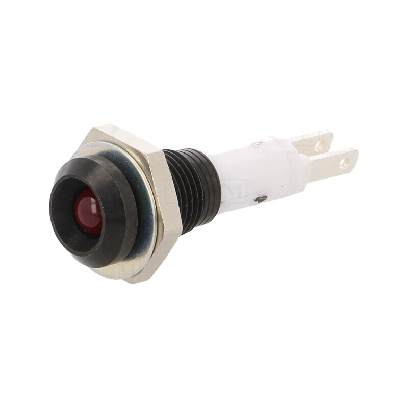 Lampă LED concavă roșie 9mm pentru PCB | Electronic-mag.ro | Componente Electronice