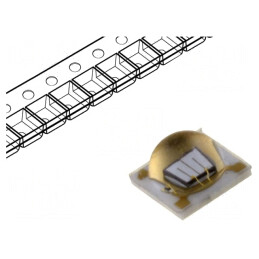 LED; UV-A; 3535; 130°; 500mA; λd: 365nm; 3,8V; SMD; 3,5x3,5x2,15mm